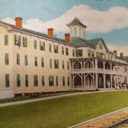 Postcard image of The Atlantic Hotel in Morehead City from the 1800s