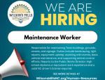 Bullhorn with information about the open position of Maintenance Worker