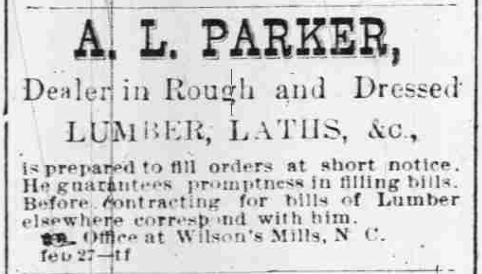 A.L. Parker advertisement