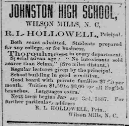 Johnston High School advertisement