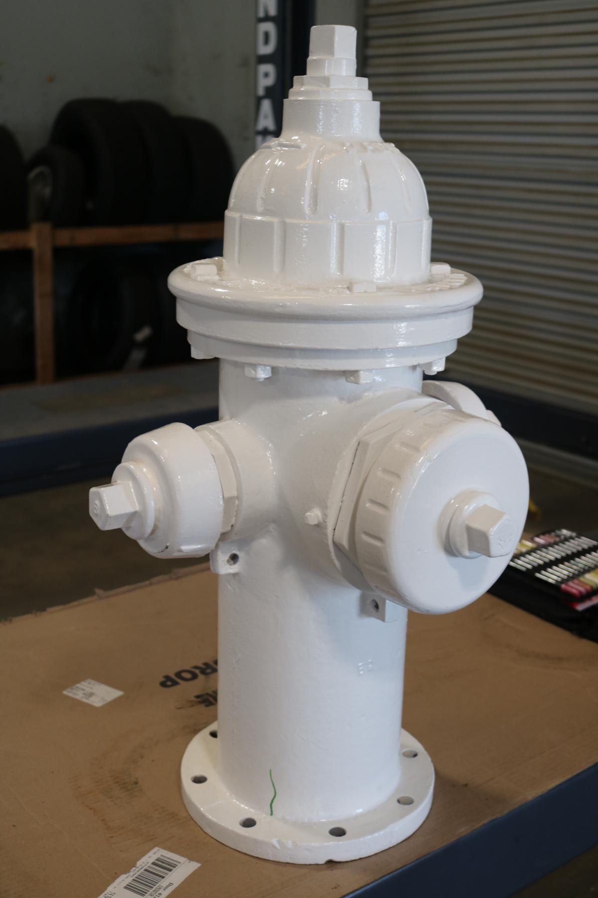 White fire hydrant